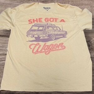 Spencer's Cream T-Shirt station wagon